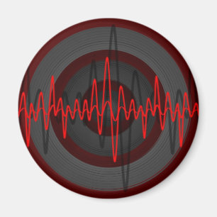 Sonido Rojo oscuro imán alrededor del refrigerador