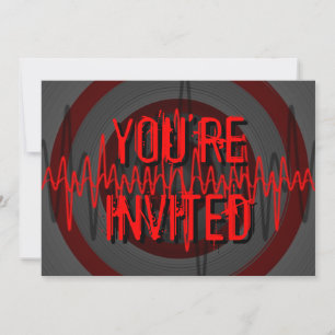 Sonido rojo oscuro invitación