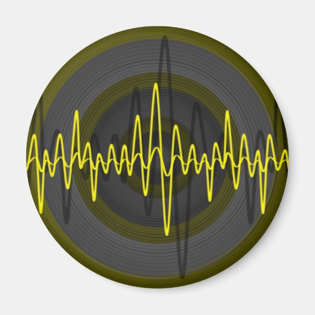 Sonido Yellow Dark nevera imán alrededor (Frente)