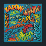 Sonidos de arte pop de cómics retro divertido<br><div class="desc">Un divertido,  fresco y moderno diseño inspirado en el arte pop del libro de historietas retro que pone el wham,  zap,  pow en tu día. El regalo perfecto para superhéroes,  amigos,  familia o como un regalo para ti mismo. Diseñado por ComicBookPop© en www.zazzle.com/comicbookpop*</div>