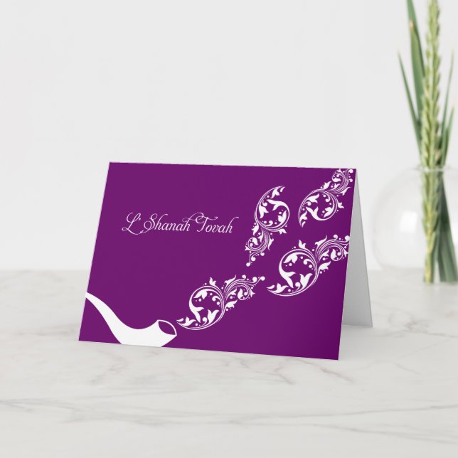 Sonidos de la tarjeta de felicitación Shofar Rosh  (Anverso)