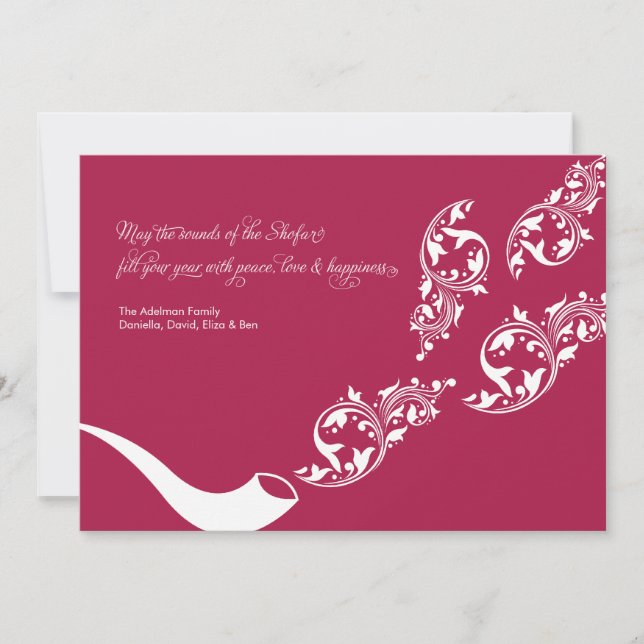 Sonidos de la tarjeta plana Shofar (Anverso)