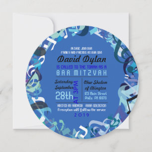 SONIDOS DEL Bat Bar TORAH Invitación Mitzvah
