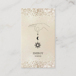 Sonne Mond Purpurina tarjeta de visita