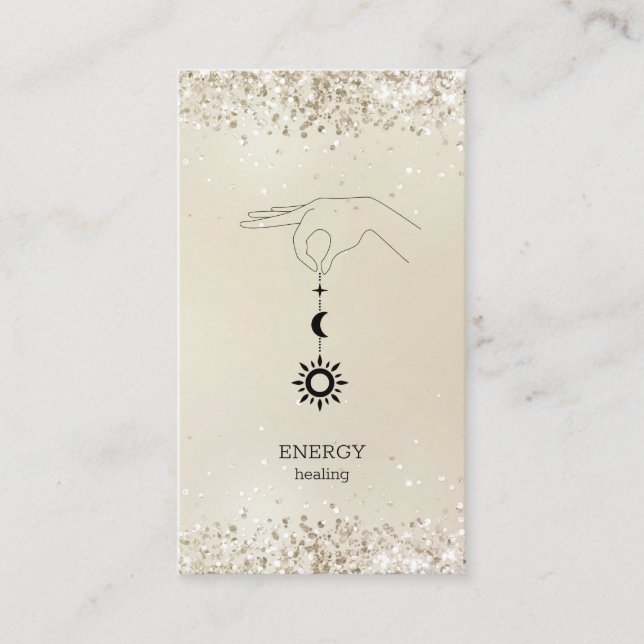 Sonne Mond Purpurina tarjeta de visita (Anverso)