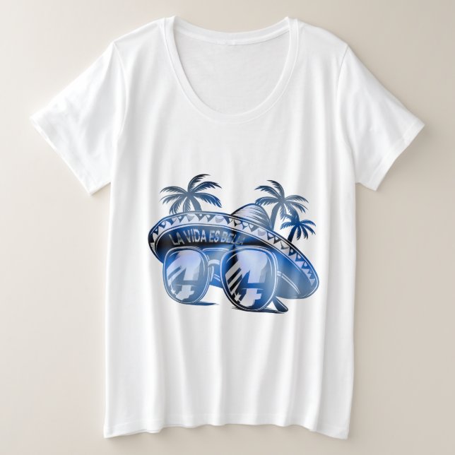 Sonnenseite und - Salud - Palmendekor (Anverso del diseño)