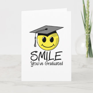 Sonreir Emoji que graduaste tarjetas de graduación