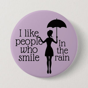 Sonreir en el botón de lluvia