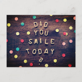 ¿Sonreíste Hoy Tarjeta Postal Sonriente
