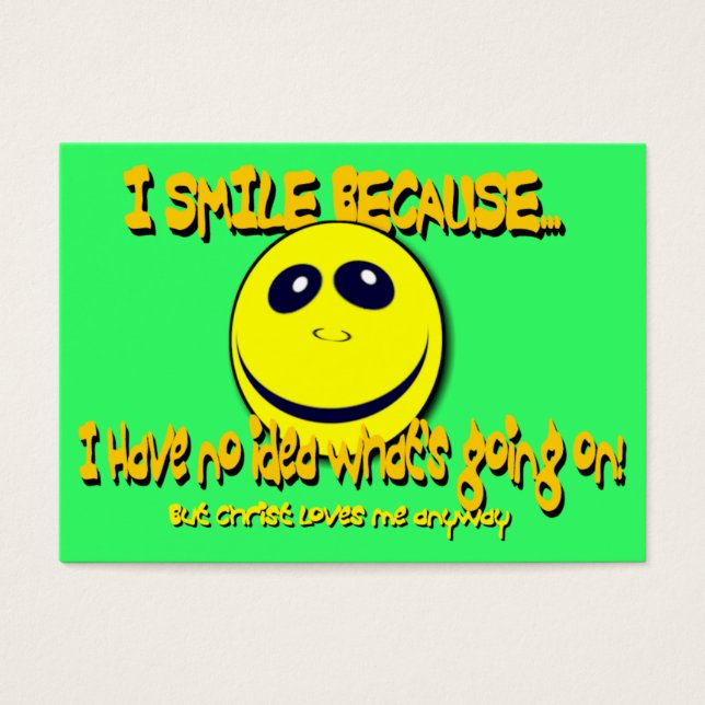 SONRÍA PORQUE... Tarjetas de tracto / (Frente)