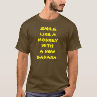 Sonríe como un mono con una camiseta de plátano nu