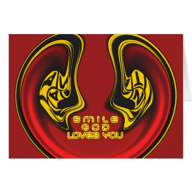 Sonríe Dios te ama bella cita de texto asombroso (Anverso (Horizontal))