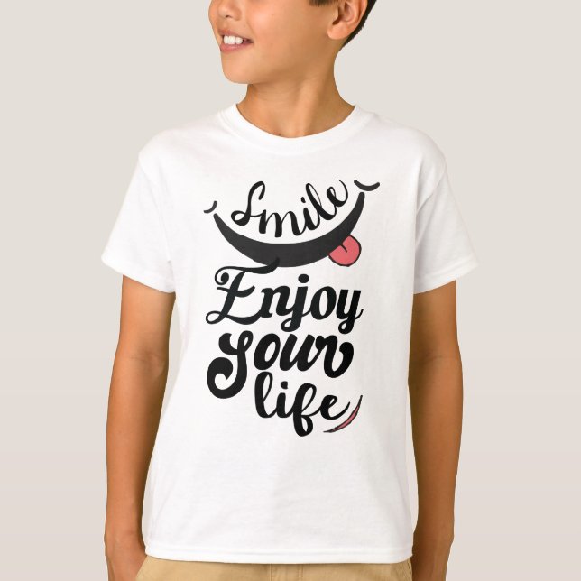 Sonríe Disfruta Tu Camiseta De Vida (Anverso)