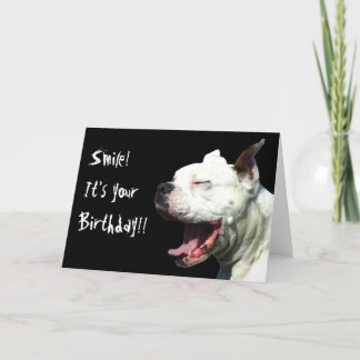 Sonríe es tu tarjeta de felicitación White Boxer d