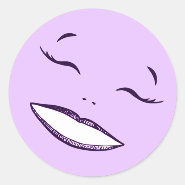 Sonríe feliz chicas rosa pegatina rosa (Anverso)