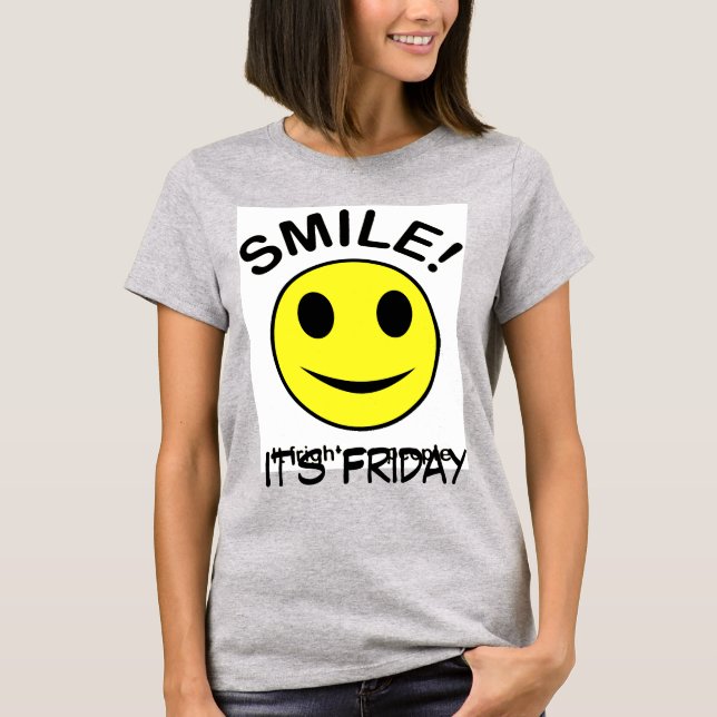 Sonríe la camiseta de las damas de viernes (Anverso)
