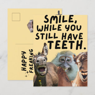 Sonríe Mientras Todavía Tienes Dientes Tarjeta Div