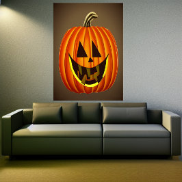 Sonríe, soy una calabaza feliz | Poster de arte de