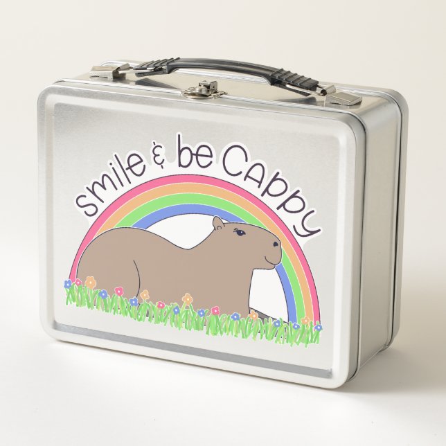 Sonríe y sé cappy lindo y feliz capibara (Anverso)