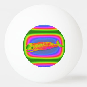 sonriente bola de ping pong de ballena psicodélic