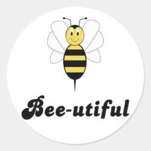 Sonriente Bumble Bee Bee-utiful Pegatina
