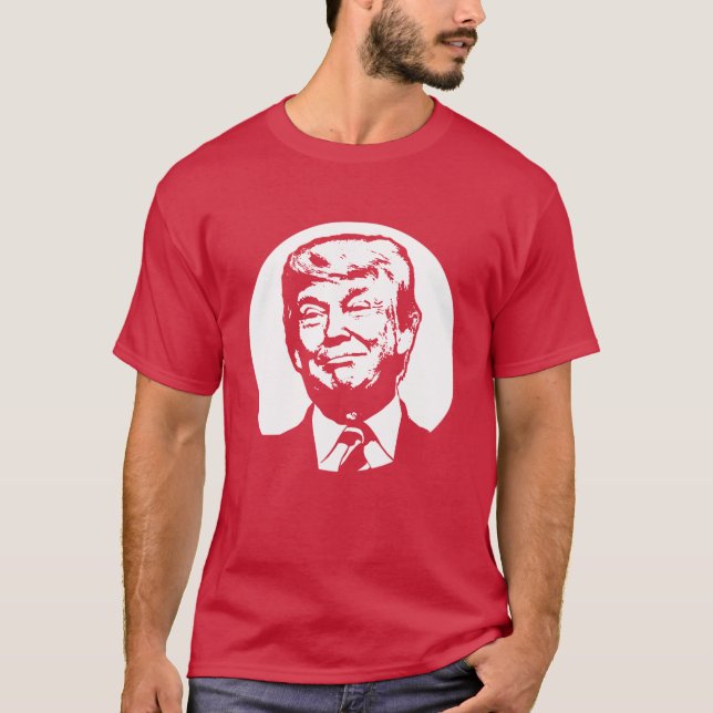 Sonriente camiseta roja de Trump (Anverso)