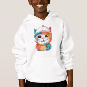 Sonriente gato con Gorra Clipart-78198