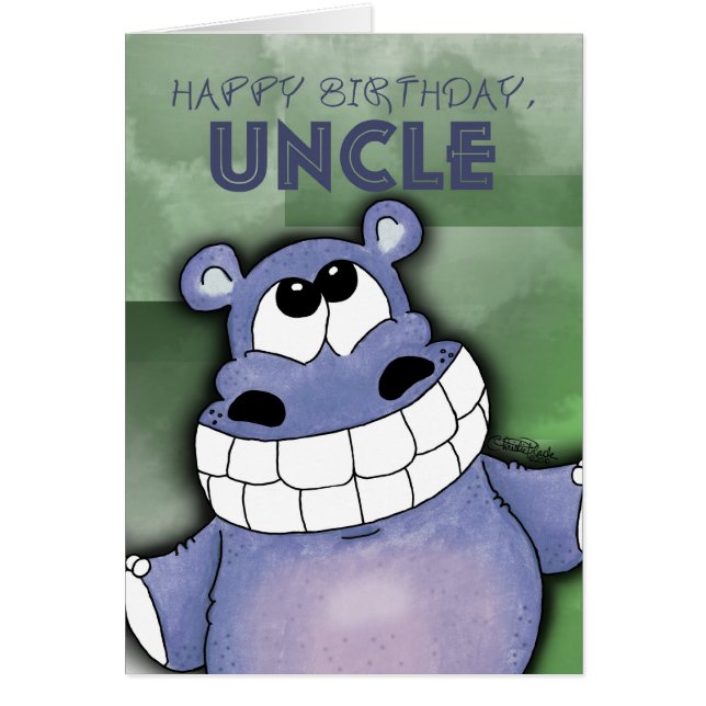 Sonriente Hippo-Cumpleaños (Frente)