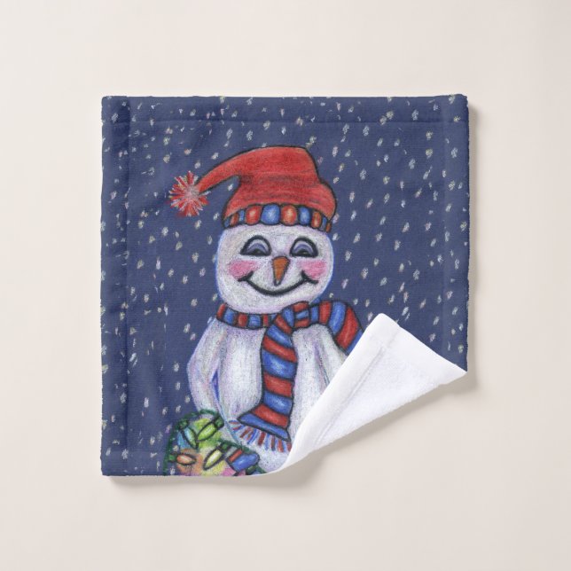 Sonriente Snowman Carrot Nose Gorra Scarf String L (Toallita)