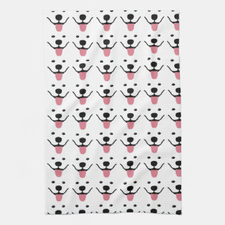 Sonriente toalla de plato de cocina samoyed