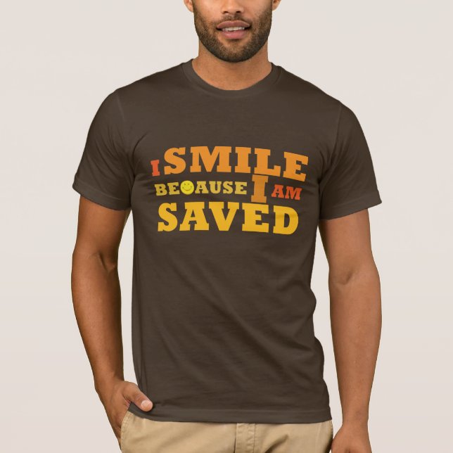 Sonrío porque soy camiseta cristiana ahorrada (Anverso)