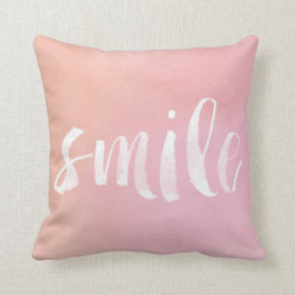 Sonrisa 16" de la acuarela x 16" Cojín decorativo