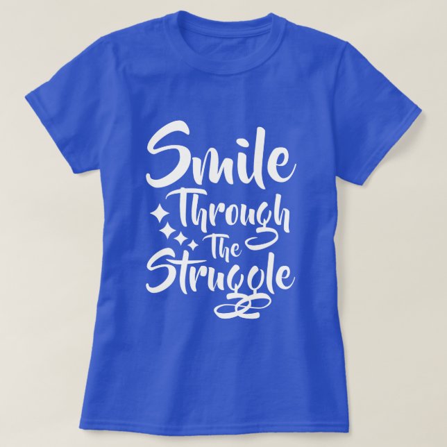 Sonrisa a través - Mensaje positivo en camiseta (Diseño del anverso)