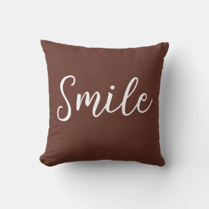 Sonrisa Cojín decorativo Brown White