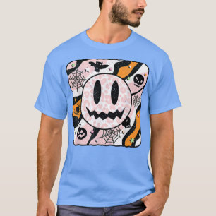 Sonrisa de calabaza camiseta cara divertida disfra