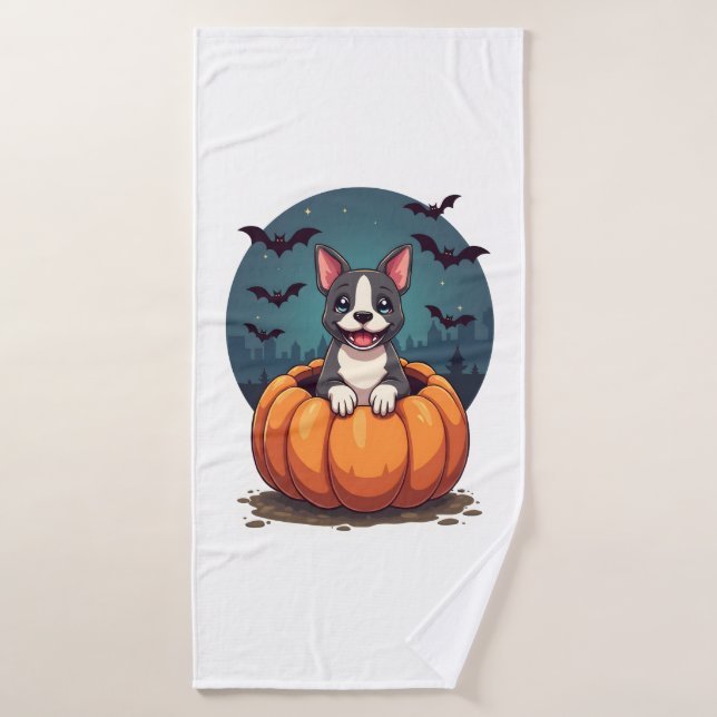 Sonrisa de Pitbull de Calabaza (Toalla de baño)