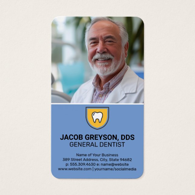 Sonrisa dentista | Icono de Escudo dental (Frente)