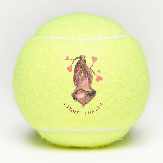 Sonrisa divertida en las bolas de tenis eslovacas  (Anverso)