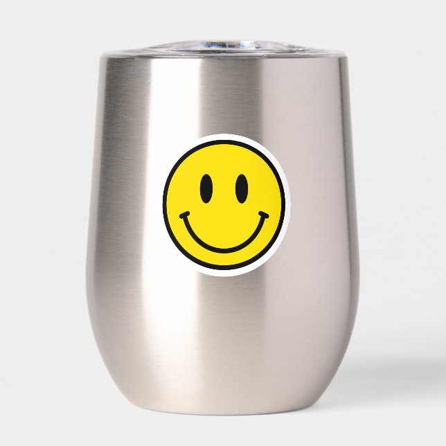 Sonrisa Emoji facial Feliz Amarillo Negro Amarillo (Frente)