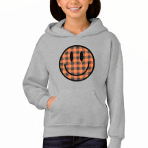Sonrisa en la Calabaza Gingham Hoodie