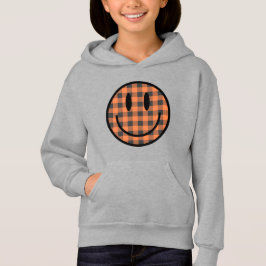 Sonrisa en la Calabaza Gingham Hoodie
