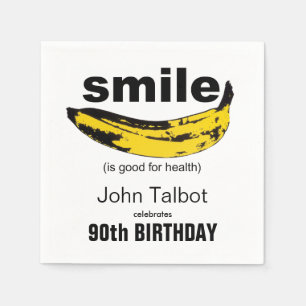 Sonrisa es buena servilleta de papel de cumpleaños