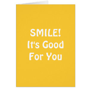 ¡SONRISA! Es bueno para usted. Amarillo