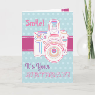 ¡Sonrisa! ¡Es su cumpleaños! Tarjeta en colores