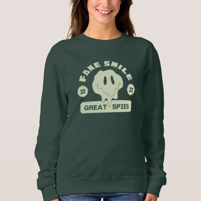sonrisa falsa sudadera Hoodie grandes espías (Anverso)