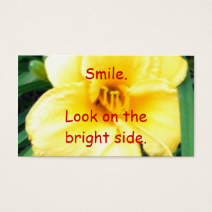 Sonrisa Mira en el lado brillante, tarjetas floral