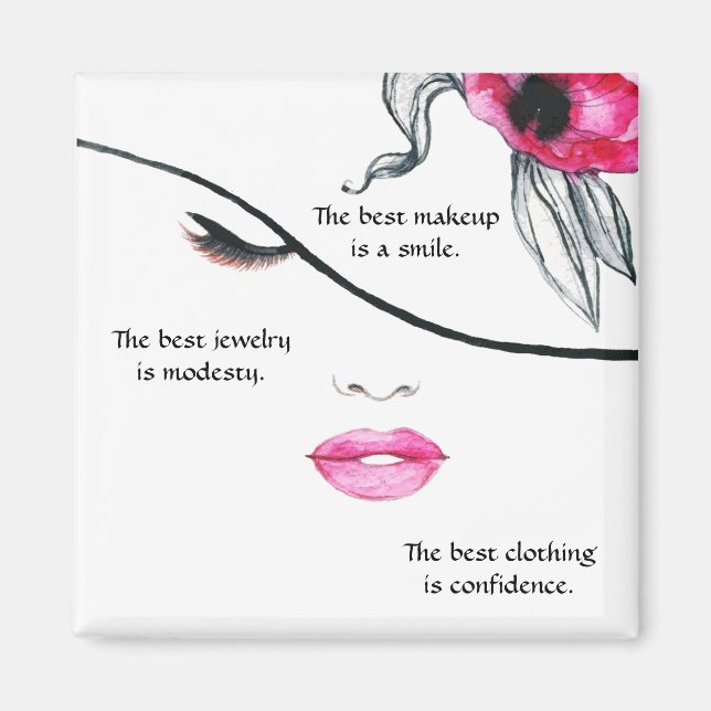 Sonrisa, modestia, imán de confianza (Frente)