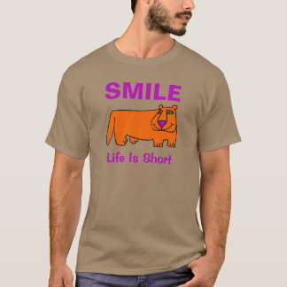 Sonrisas, añada camiseta de texto