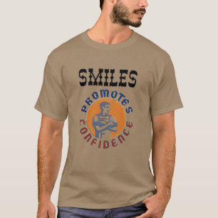 Sonrisas, añada camiseta de texto