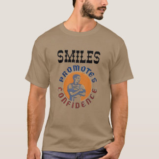 Sonrisas, añada camiseta de texto